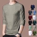 Men's Dark Gray Activewear Pullover Top Casual Long Sleeve Tshirt Undershirt