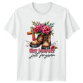 Not Perfect Just Forgiven Womens T-Shirt Christian Faith Boho Religious