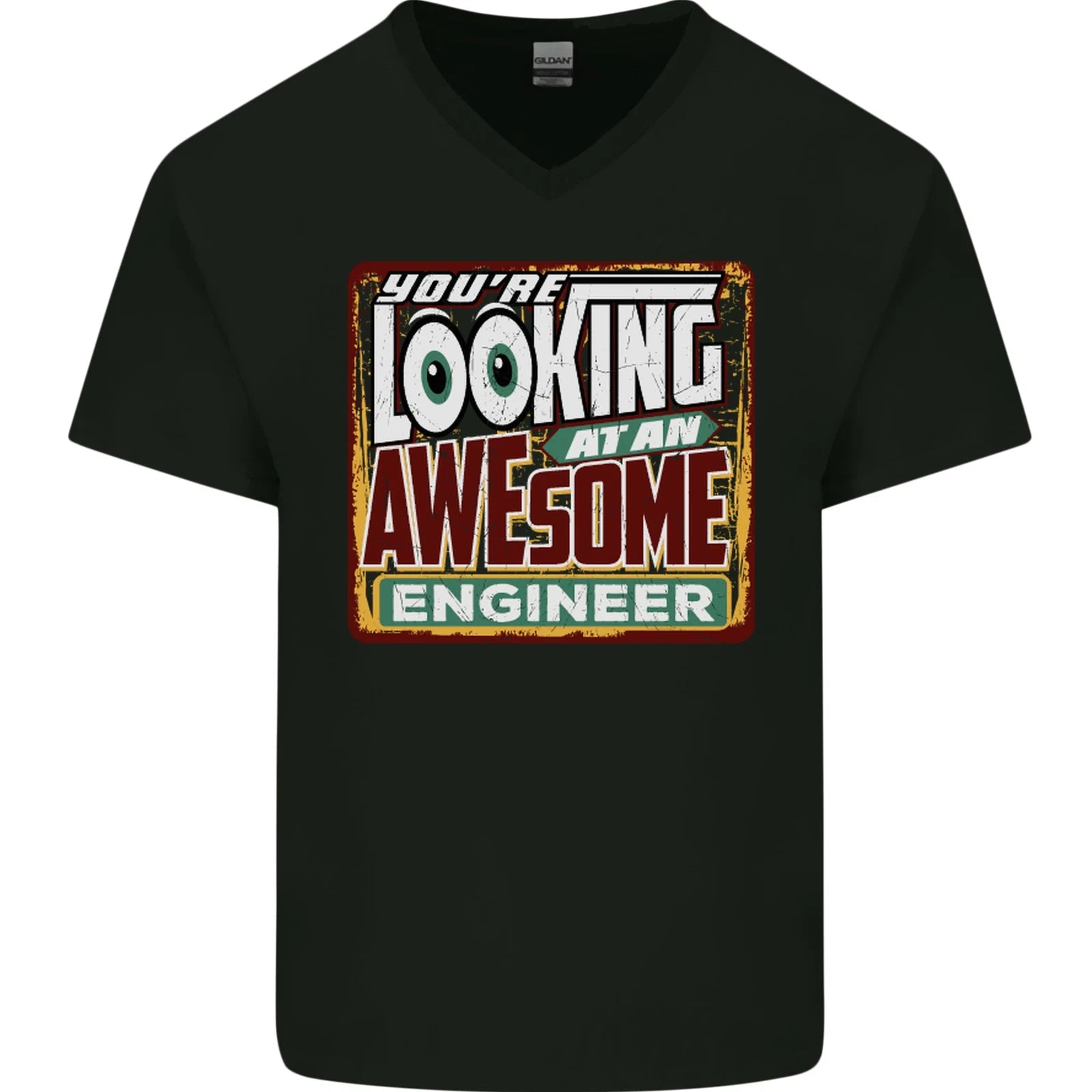 An Awesome Engineer Mens V-Neck Cotton T-Shirt
