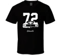 1972 Chevelle Grill View With Year And Model Name Black Black T Shirt