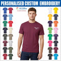 Personalised Fruit Of The Loom Value T-Shirt Custom Text Printed 100% Cotton Top
