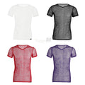 Men Sheer Mesh T-shirt Tops Fitness Muscle Short Sleeve Tank Vest Undershirts