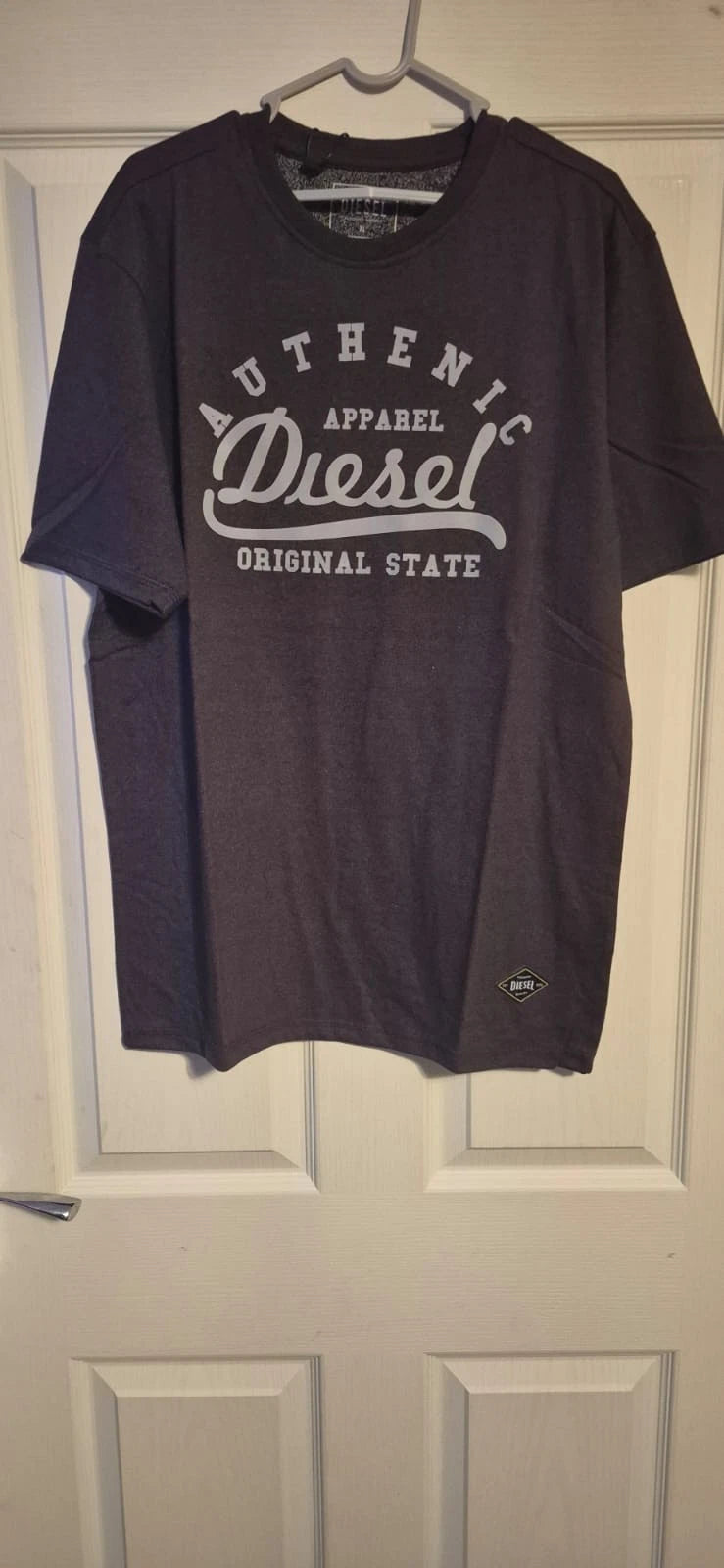 DIESEL Mens T Shirt purple Short  Sleeve UK size M Casual Cotton Summer Sport