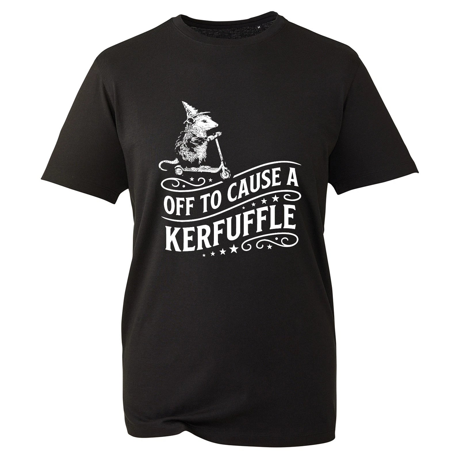 Funny Possum Wizard T Shirt Off To Cause A Kerfuffle Meme Graphic Scooter Top