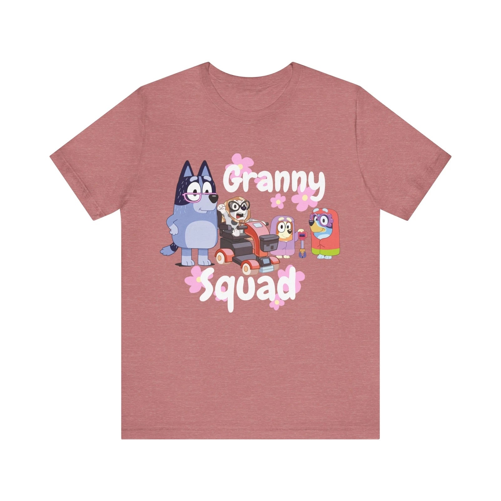 Bluey Bingo Nana Muffin Granny Squad Jersey Short Sleeve Tshirt