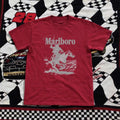 Marlboro Cowboy tee - red and white cotton streetwear tee