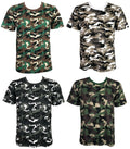 Mens Military Camouflage T-Shirt Army Camo Combat Tee Summer Beach Top Jungle