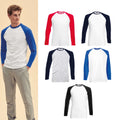 Fruit of the Loom Long sleeve baseball T 61-028-0 - Mens T-Shirt, 100% Cotton