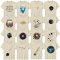 Boho Astronomy Adult T-Shirt Zodiac Moon And Stars Celestial Gift