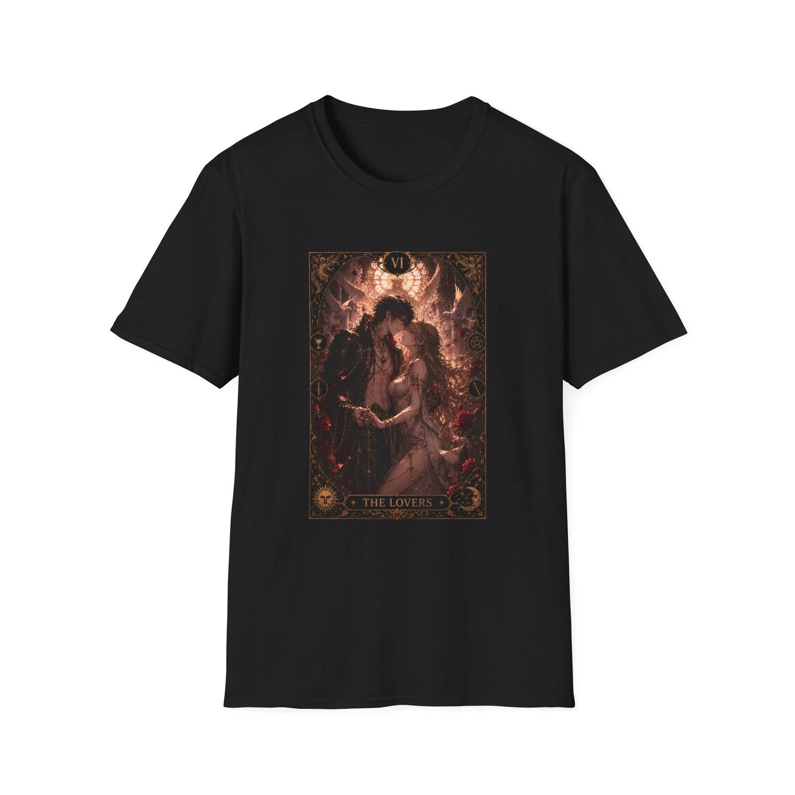 The Lovers Tarot T Shirt Romantic Arcana Graphic Tee