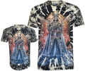 Tie Dye T-Shirt Rock N Roll Grim Reaper Electric Guitars Glow in Dark by Wild