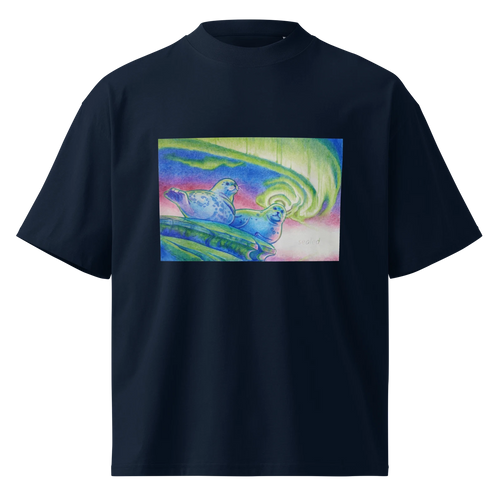 "Sealed" Unisex Organic Oversized High Neck T-Shirt