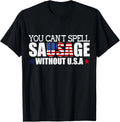 Funny USA Patriotism Sarcastic American Sausage Food Humor Gift Unisex T-Shirt