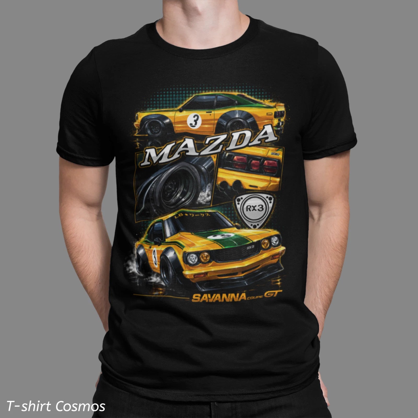 JDM Style Mazda RX3  T-shirt, Fast & Furios  Street Racing Drifting style