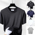 Casual Loose Fit Men T Shirt Summer Short Sleeve Round Neck Solid Tee Top