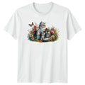 Floral Cat Family T-Shirt Cat Lover Pet Gift For Her