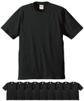 United Athle 5942-01 6.2oz Premium T-Shirts Set of 10 Men's (Black, L)