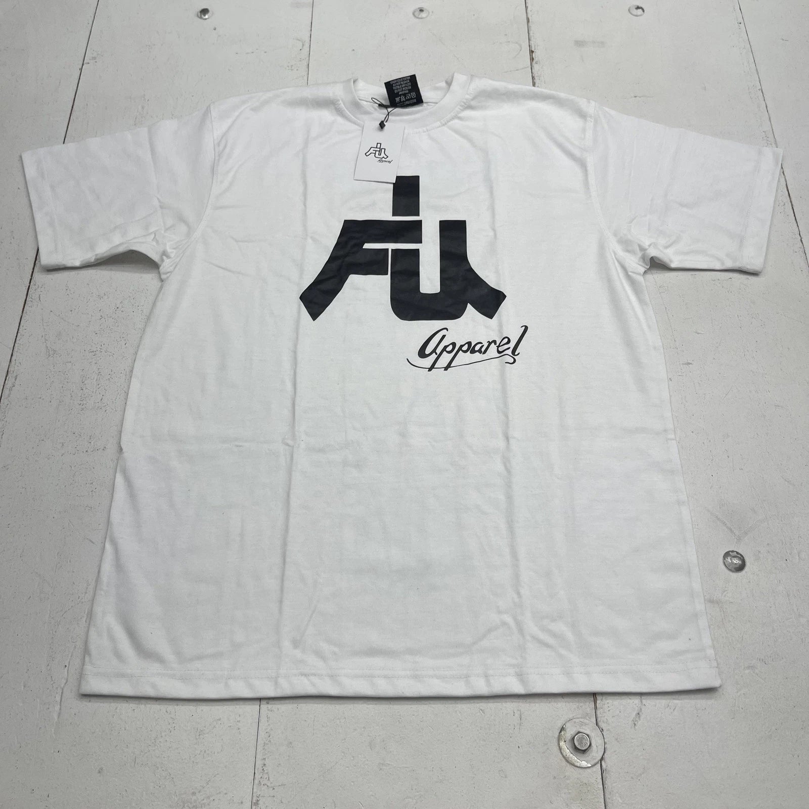 FakeU Apparel Shirt Mens Large White Logo Graphic Tee Wear The Truth Streetwear