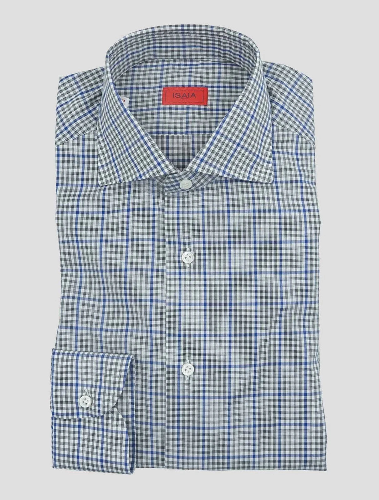 NEW ISAIA MULTICOLOR COTTON SHIRT US 17 - EU 43 2IS11