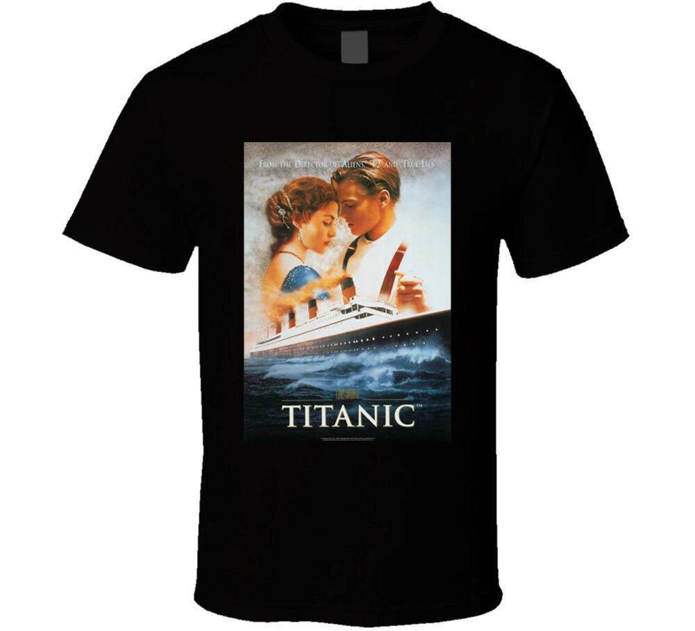 Leonardo DiCaprio Kate Winslet 1997 Titanic Cool Movie Poster Fan T Shirt