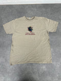 Custom Dragon Chinatown T-Shirt Men's Size L Beige Embroidered Asia Travel