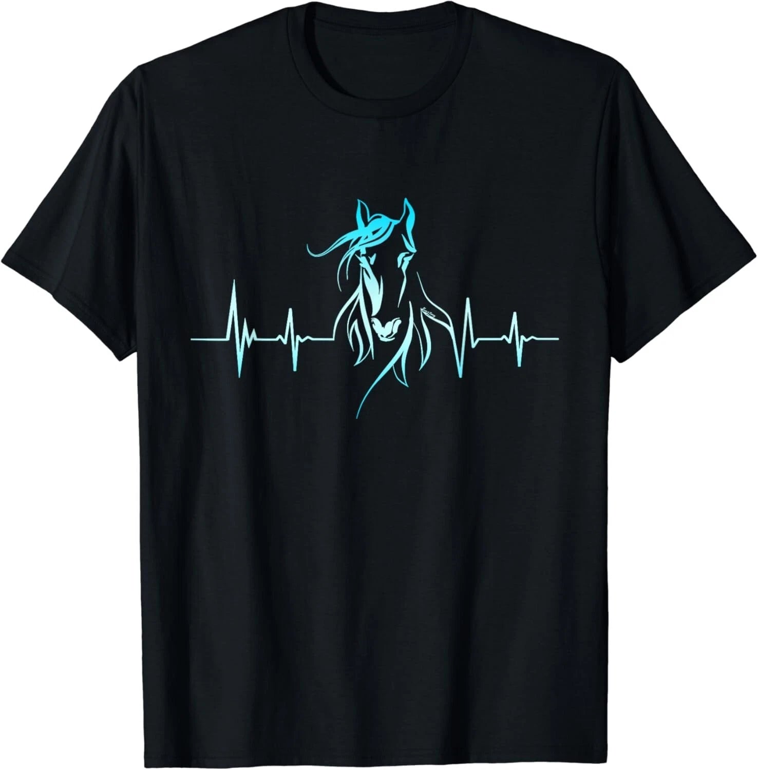 Horse Heartbeat Horse Lover Gifts Women Men Girls Teens Gift Unisex T-Shirt