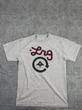 LRG Shirt Mens M Gray Script Logo Tree Circle Graphic Tee Tagless Streetwear