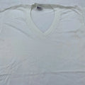 Vintage Blank White BVD V-Neck T-Shirt Mens S/M Undershirt Soft 90s