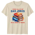 Dad Jokes Database T-Shirt Funny Father's Day Book Lover Tee