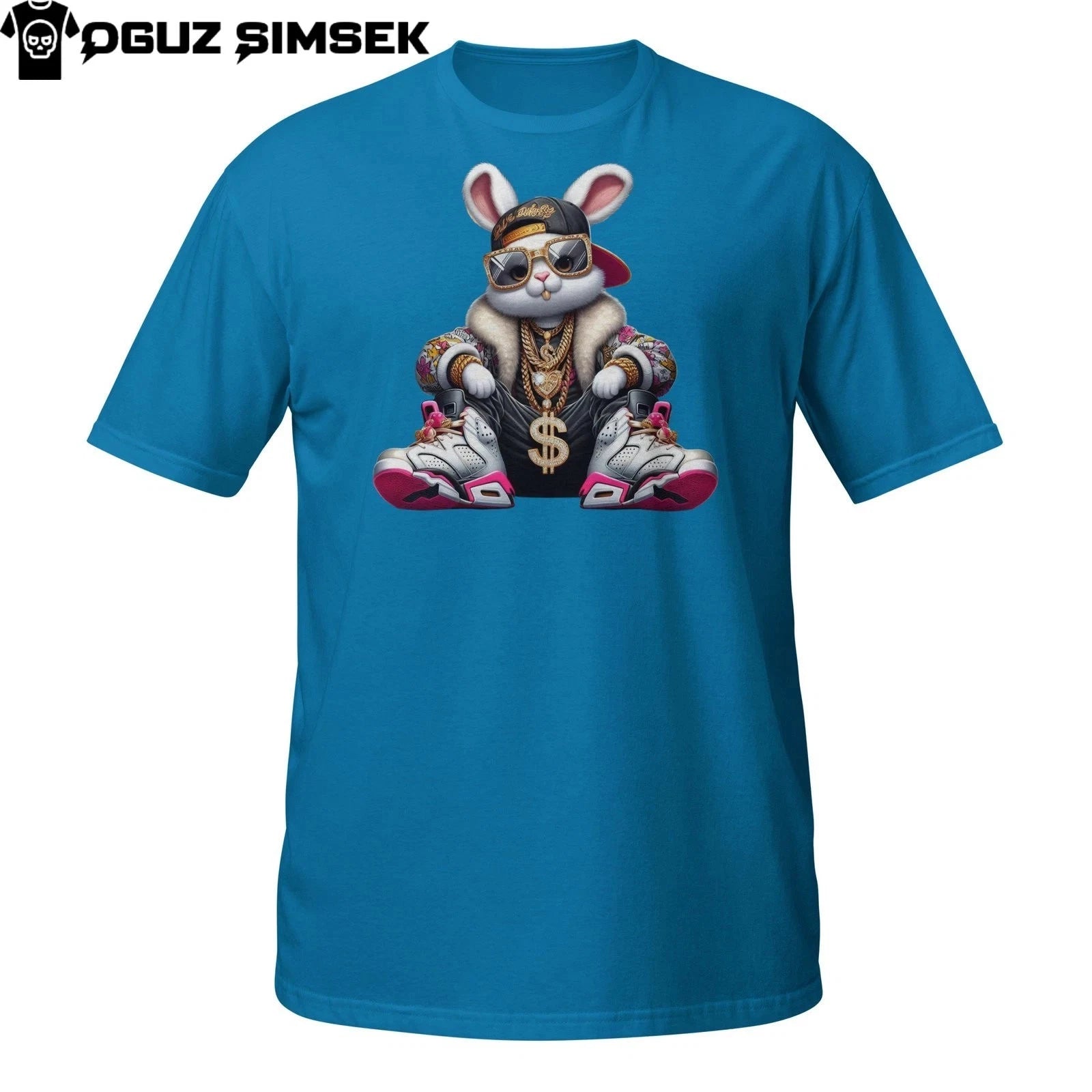 Urban Bunny T-Shirt – Cool Hip Hop Rabbit with Gold Chain & Shades