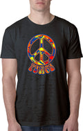 Buy Cool Shirts Funky Peace Sign Burnout T-shirt