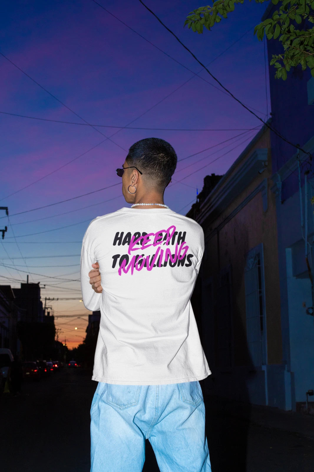 Oversized Long Sleeve Shirt – Hard Path to Millions Streetwear Tee