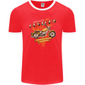 Biker American Customs Motorcycle Chopper Mens Ringer T-Shirt FotL