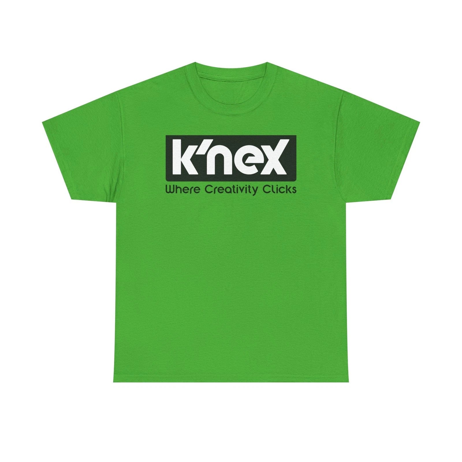 K'NEX Defunct Building Toys T-Shirt Where Creativity Clicks Construction Set Tee