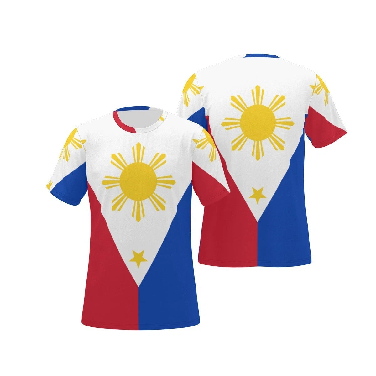 Filipino Flag All-Over Print Men's T-Shirt, Casual Daily Wear Jersey