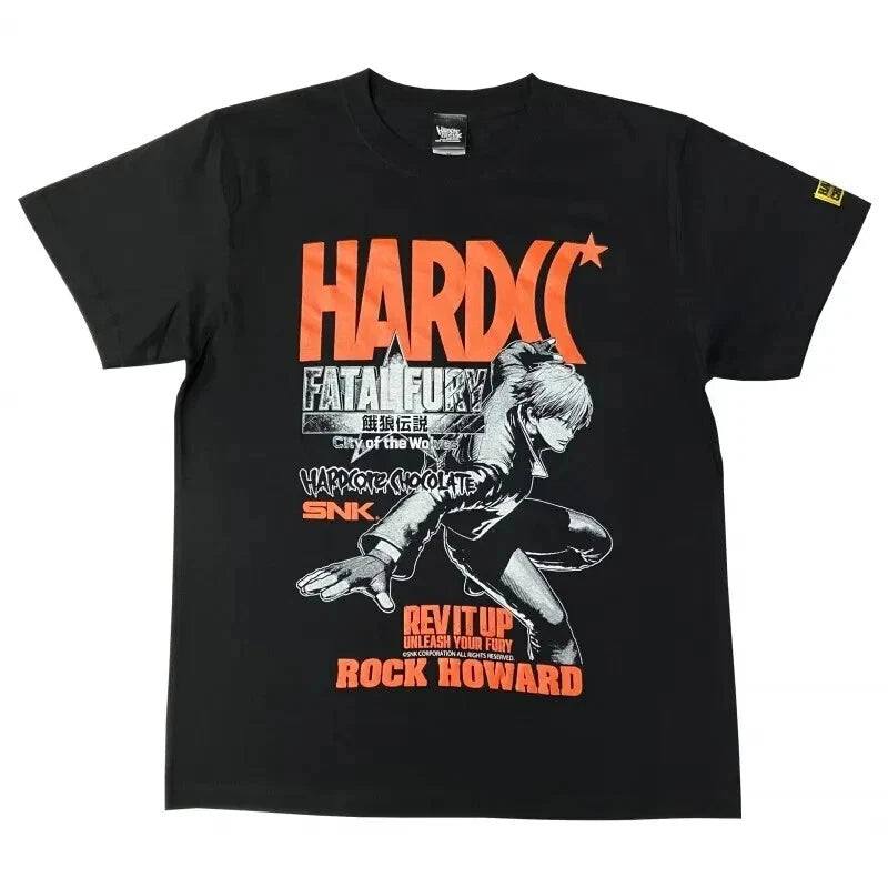 Hardcore Chocolate x Garou Densetsu City of the Wolves T-Shirt Black Rock Howard
