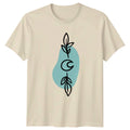 Moon Phase Leaves Boho Celestial T-Shirt Celestial Nature Birthday Gift