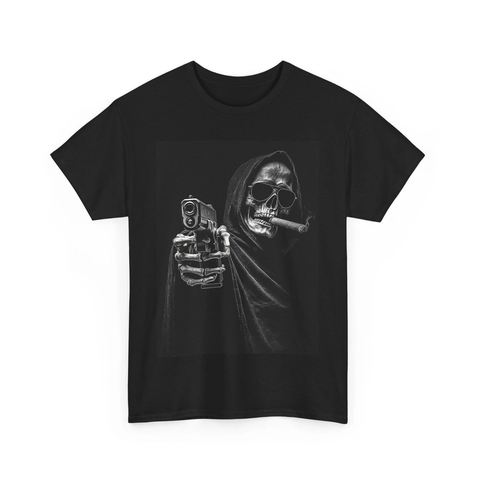 SKULL DEATH GRIM REAPER ART TSHIRT TEE GIFT MEN HIP HOP STREET WEAR ROCK SHIRT