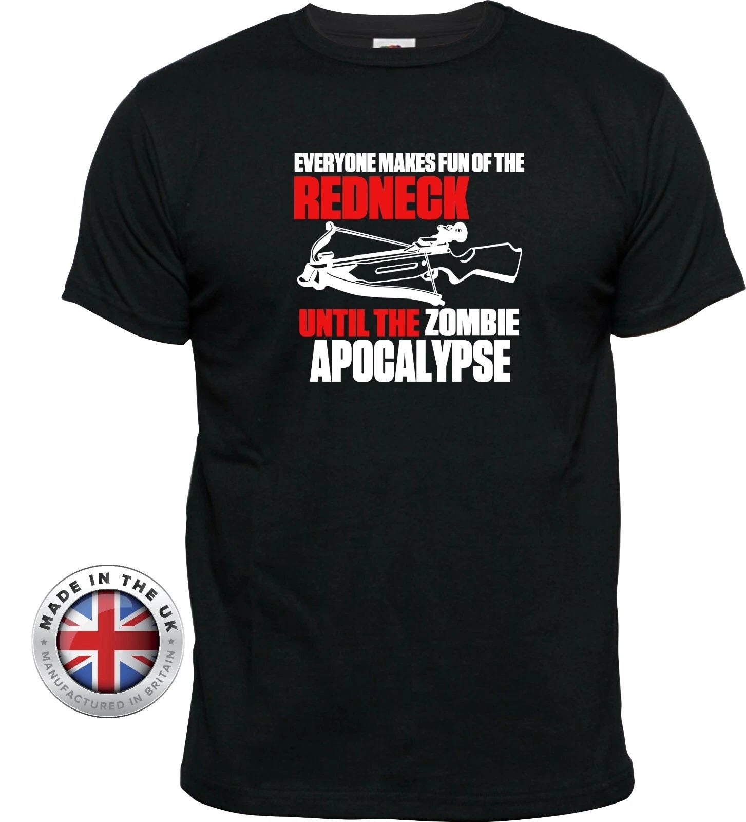 Zombie tshirt redneck Walking Dead Daryl black T Shirt Unisex or Women's Fitted