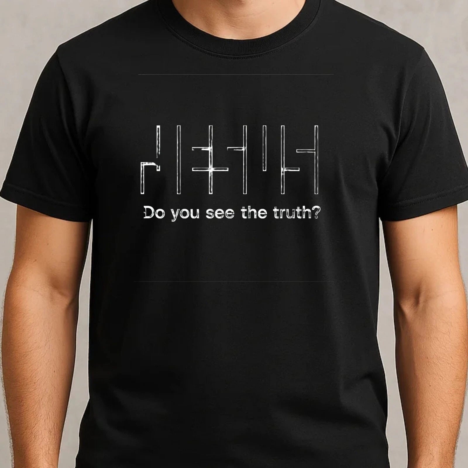 Mens Jesus Truth Motif Cotton T-Shirt Size S to 5XL
