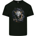 White Japanese Dragon Fantasy Mens Light Cotton T-Shirt