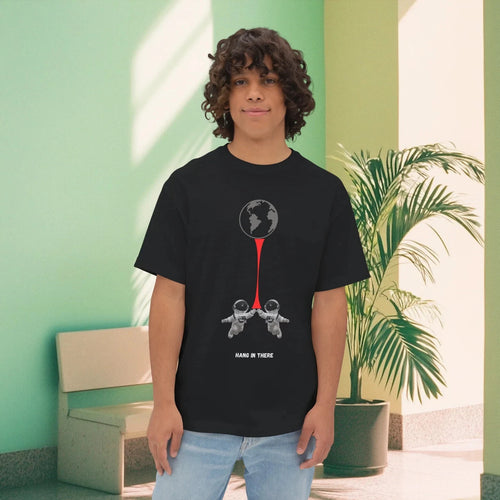 "Empower Your Style: Men's Oversized T-Shirt with Inspirational Graphic Print"