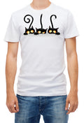 Three cat Black cat family cute pussycats Short sleeve White Men T shirt K192