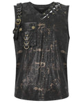 Devil Fashion Mens Gothic Apocalyptic Steampunk Punk Tank Top Vest Black Bronze