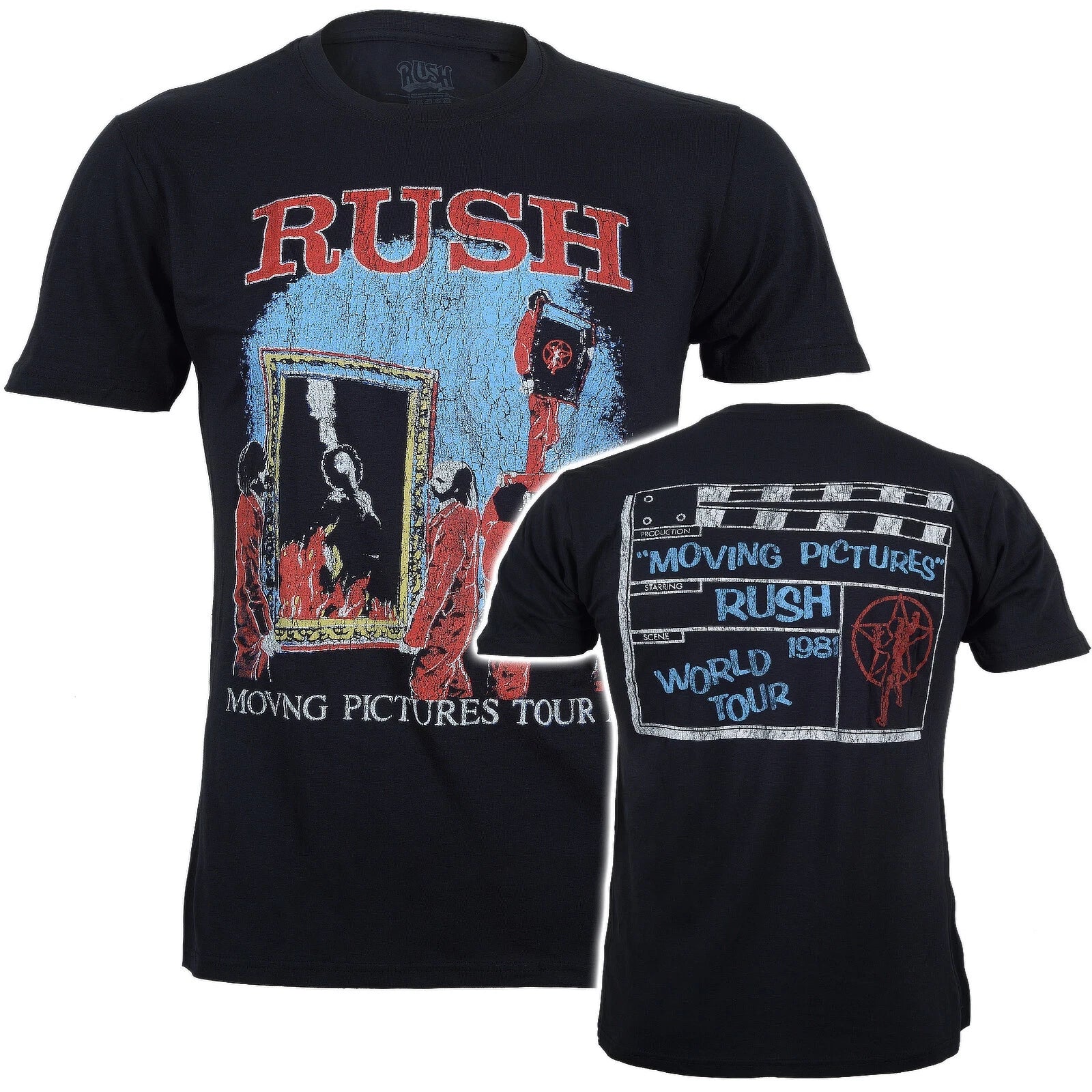 Rush T Shirt Moving Pictures 1981 Tour Black Official