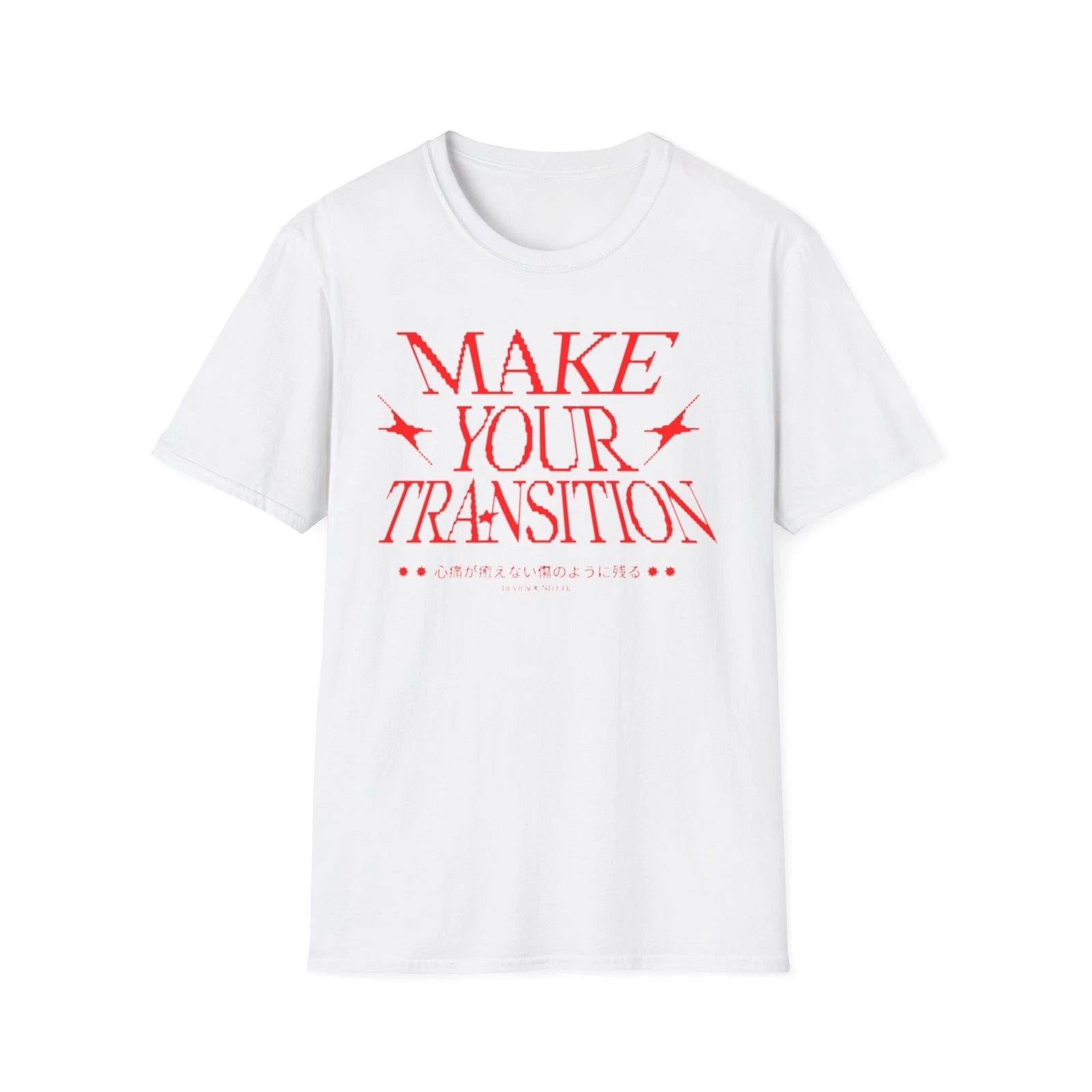 Make Your Transition Graphic T-Shirt – Red & Black Japanese Streetwear Style