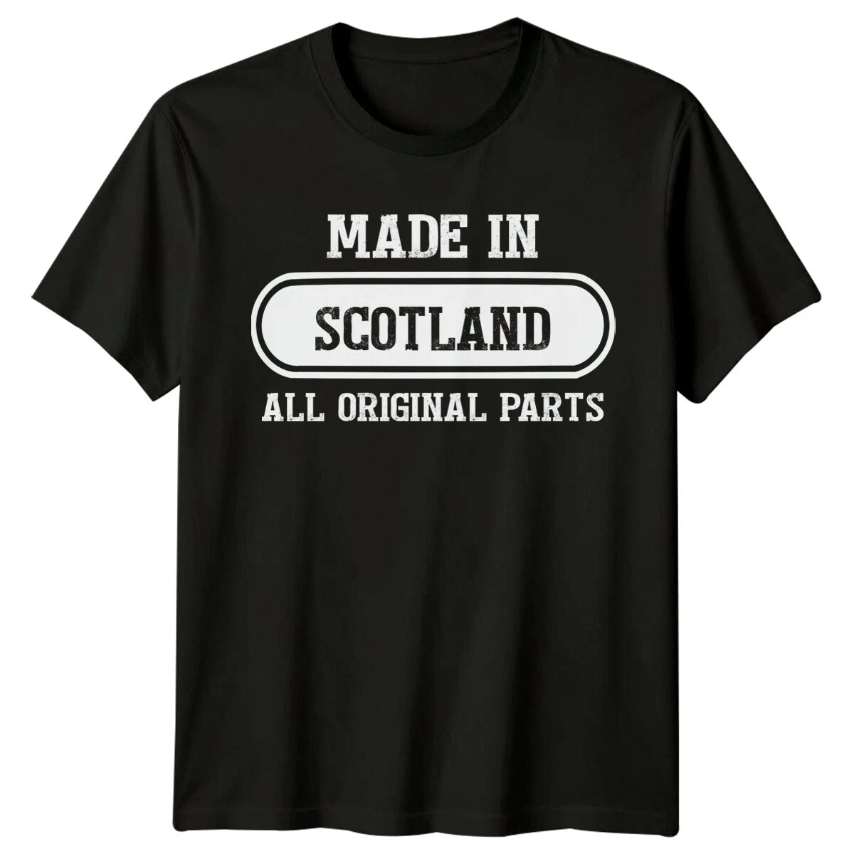 Made In Scotland Mens T Shirt All Original Parts Travel Tee