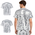 Men Dance Top Daily Wear Tee Crew Neck T-shirt With Fully Lining Allover Summer