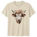 Floral Cow Boho T-Shirt Womens Western Farmhouse 2026 Gift For Her