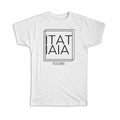 Gift T-Shirt : ITATIAIA Rio de Janeiro Square Modern Minimalist Font